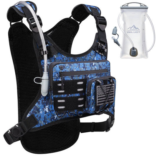 Zelvot | 2L Hydration Vest with USA Patent | Lightweight & Reflective Marathon Pack