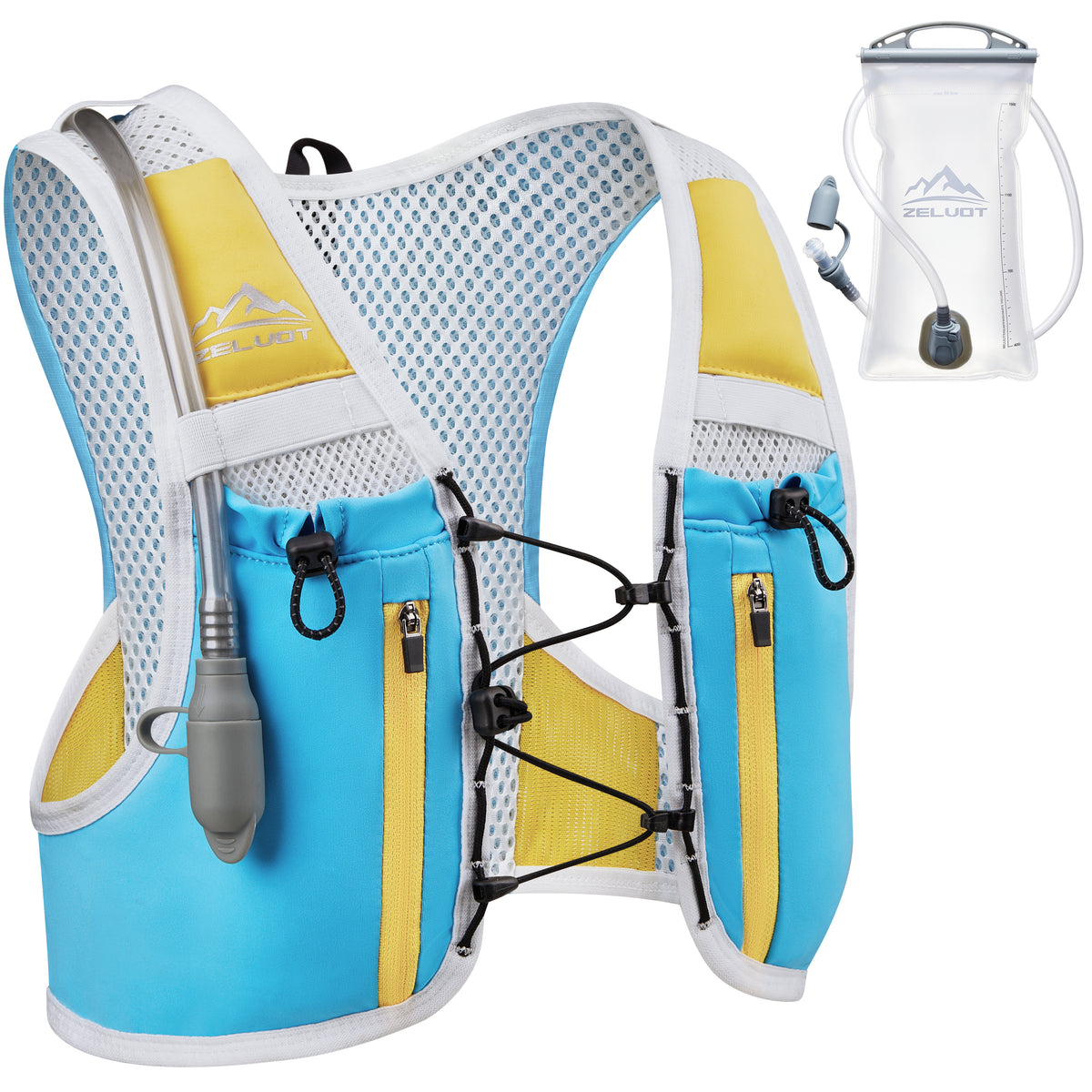 Zelvot | Adjustable Kids Running Vest – 8 Pockets, Lightweight, USA Patent, with Water Bladder