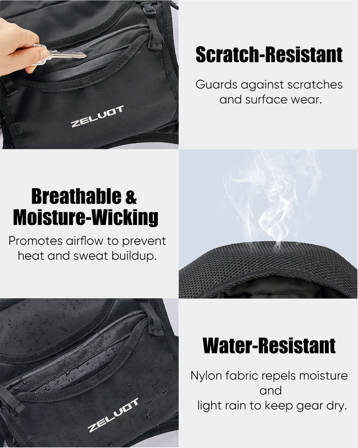 Zelvot | Lightweight 500ml Hydration Vest | Adjustable Chest Pack with 4 Pockets