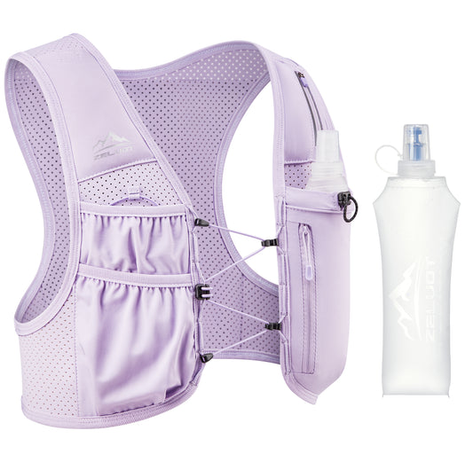 Zelvot | Adjustable Reflective Running Vest: 500ml Flask, USA Patent, Lightweight for Men & Women