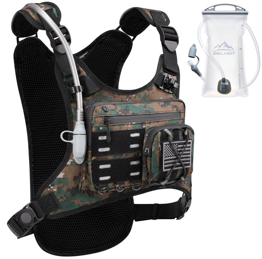 Zelvot | 2L Hydration Vest with USA Patent | Lightweight & Reflective Marathon Pack