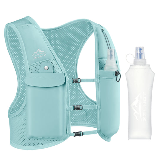 Zelvot | Lightweight Reflective Running Vest | Adjustable 500ml Hydration Pack | USA Patent